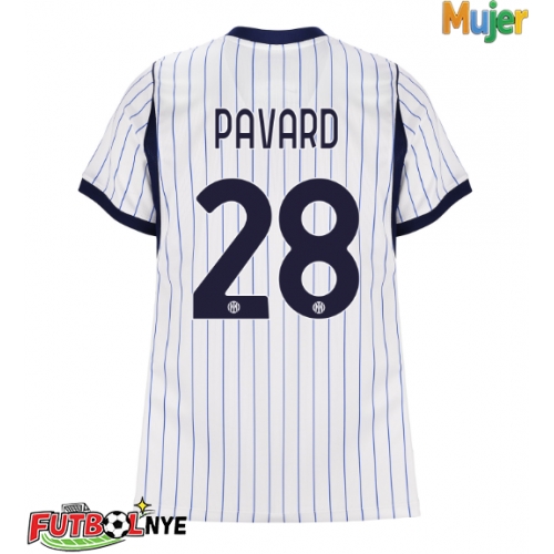 Camiseta Inter Milan Benjamin Pavard #28 Visitante Equipación para mujer 2026-27 manga corta